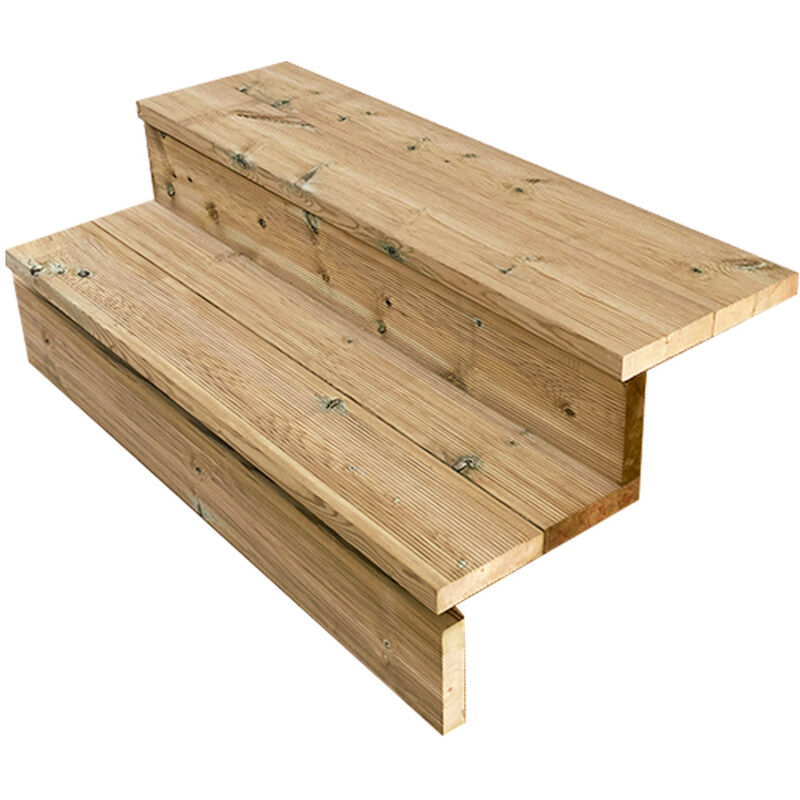 Vinuovo - Terrassentreppe H37cm 2 Stufen, Breite 100cm, Mit Setzstufen