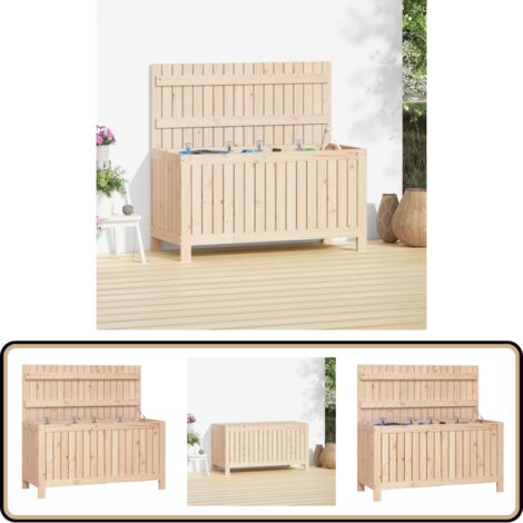 Gartentruhe 115x49x60 cm Massivholz Kiefer - Gartentruhe - Holzkiste - Gartenaufbewahrung - Kiefernholz - Outdoor Möbel
