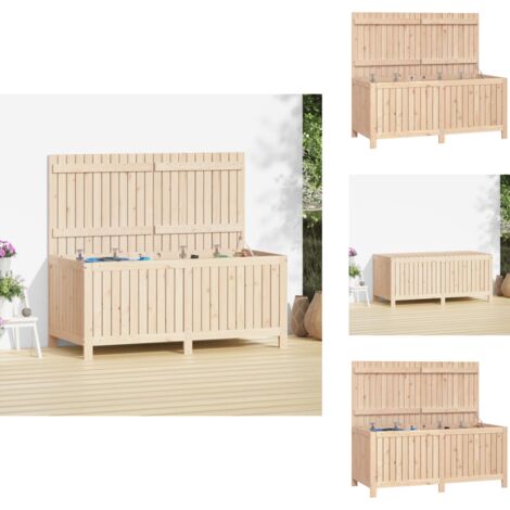 Gartentruhe 147x68x64 cm Massivholz Kiefer - Gartentruhe - Holzkiste - Gartenaufbewahrung - Kiefernholz Möbel - Outdoor Box