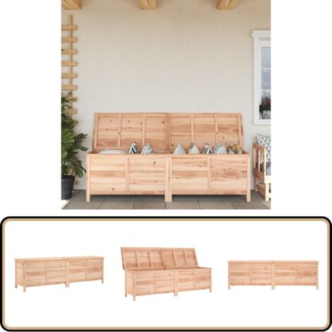 Gartentruhe 198,5x50x56,5 cm Massivholz Tanne - Holz Gartenbox - Gartenaufbewahrung - Outdoor Box - Gartenmöbel - Tannenholz Gartentruhe