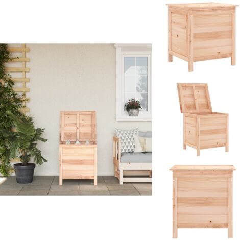 Gartentruhe 50x49x56,5 cm Massivholz Tanne - Holz Gartenbox - Außenaufbewahrung - Gartenmöbel - Gartenorganisation - Tannenholz Gartentruhe