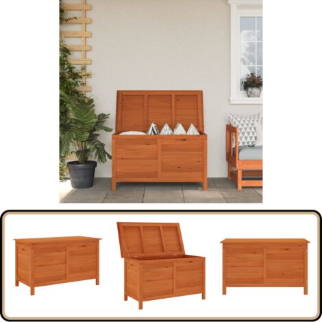 Gartentruhe 99x49,5x58,5 cm Massivholz Tanne - Holz Gartenbox - Auflagenbox - Gartenmöbelaufbewahrung - Gartentruhe - Tannenholzkiste