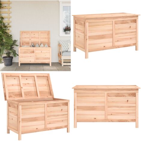 Gartentruhe 99x50x56,5 cm Massivholz Tanne - Holz Gartenkiste - Auflagenbox - Gartenaufbewahrung - Gartenmöbel - Outdoor Möbel - Home & Living