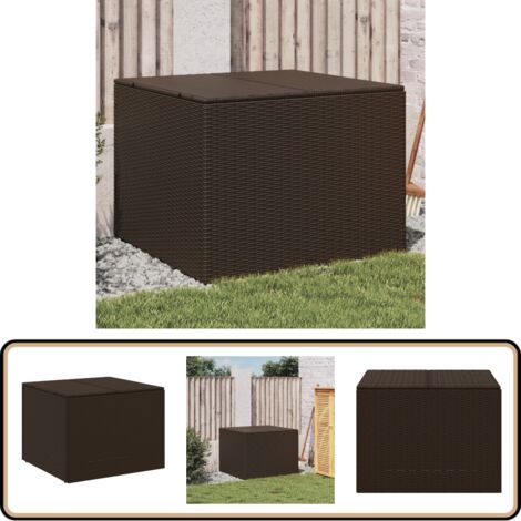 Gartentruhe Braun 291L Poly Rattan - Gartentruhe - Outdoor Box - Gartenaufbewahrung - Wetterfest - Poly Rattan