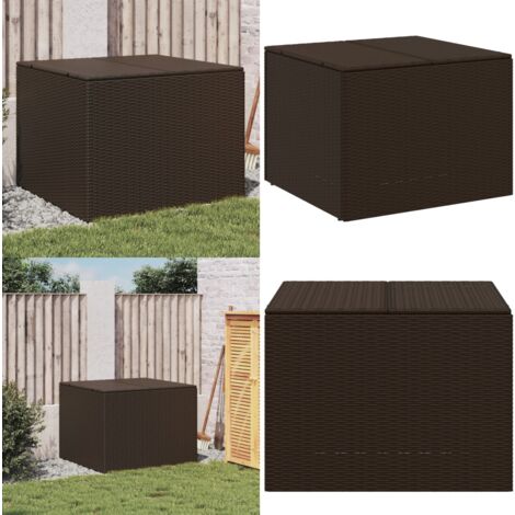 Gartentruhe Braun 291L Poly Rattan - Gartentruhe - Outdoor Box - Gartenaufbewahrung - Wetterfest - Poly Rattan - Home & Living
