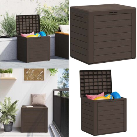 Gartentruhe Braun 58,5x46x55 cm Polypropylen - Gartenbox - Polypropylen