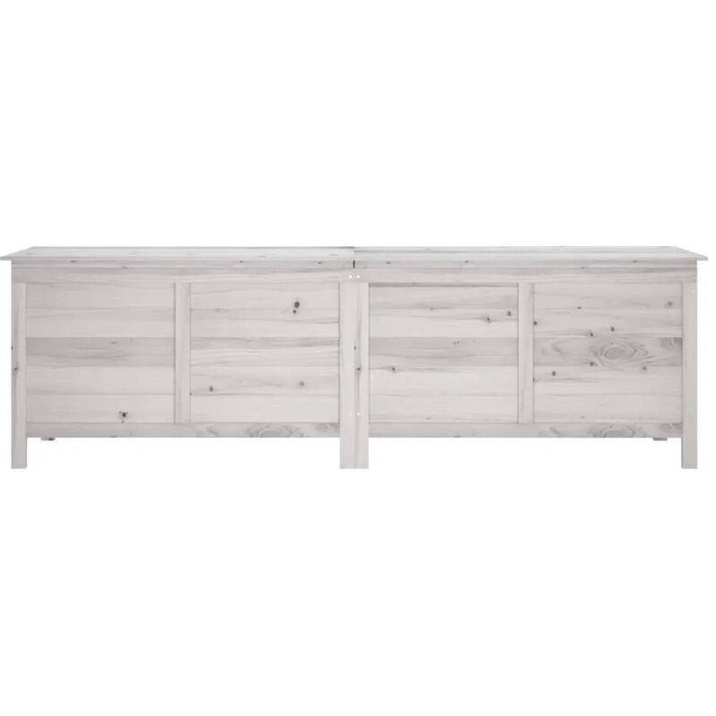Gartentruhe Weiß 198, 5x50x56, 5 Cm Massivholz Tanne - Vidaxl