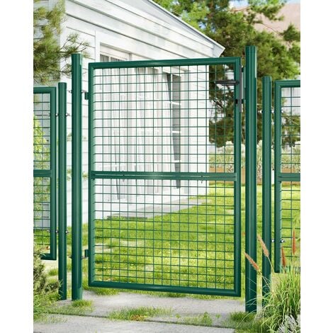 Gartentur Gartentor Hoftor Zauntur Tor Inkl Schloss 125 X 106cm Grun Ggd175g