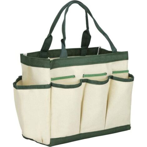 Gartenwerkzeug-Aufbewahrungstasche mit 9 Taschen, Gartenwerkzeugtasche für den Innen- und Außenbereich, robuste Gartentasche, Organizer