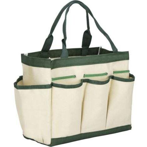 Gartenwerkzeug-Aufbewahrungstasche mit 9 Taschen, Gartenwerkzeugtasche für Innen- und Außenbereich, robuste Gartentasche, Organizer