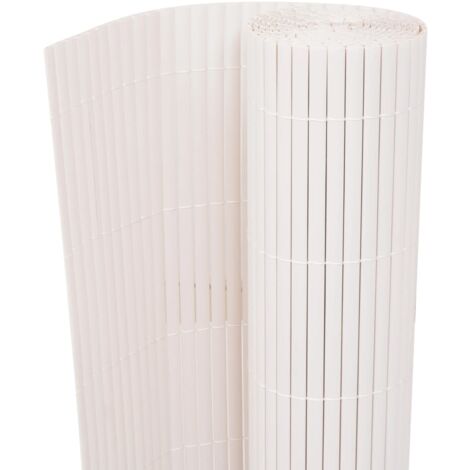 Gartenzaun Doppelseitig 90×500 cm Weiß CFW490891