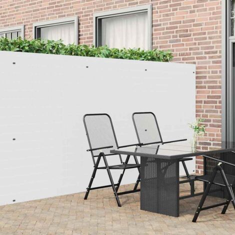 Gartenzaun Doppelseitig Weiß 1,8x5 m PVC vidaXL890979
