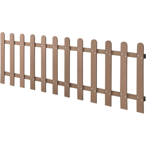 Gartenzaun Elda WPC 200x60 cm Braun neu.holz