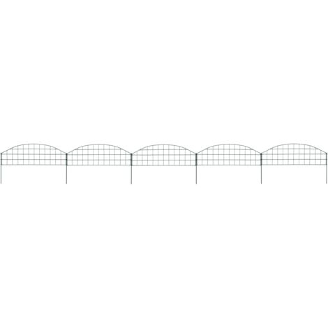Gartenzaun Set Konvex 77,3x26 cm Grün CFW825114