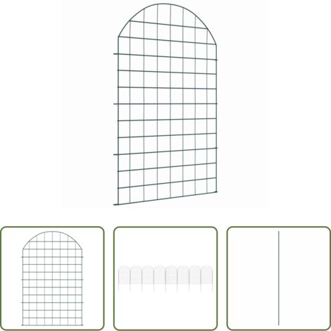 Gartenzaun - Teichzaun Set 8 pcs Grün 50 x 80 cm Stahl