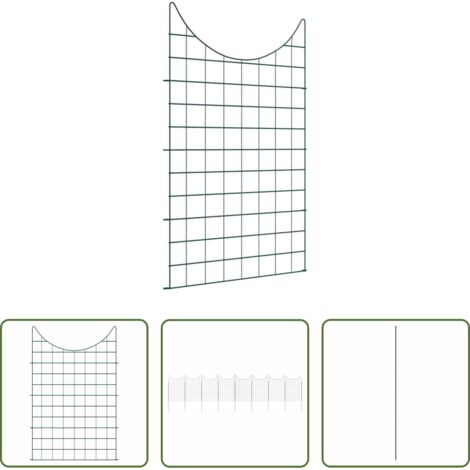 Gartenzaun - Teichzaun Set 8 pcs Grün 50 x 80 cm Stahl