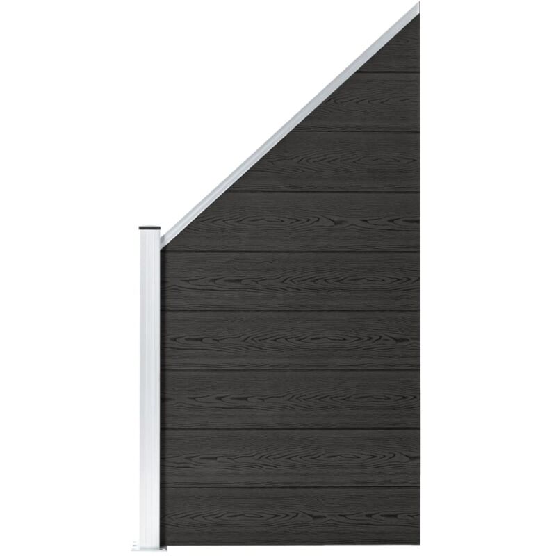 Zaunelement Wpc 95x(105-180) Cm Grau - Vidaxl