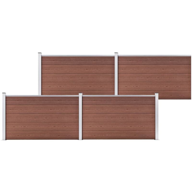 Vidaxl - Gartenzaun Wpc 699x106 Cm Braun