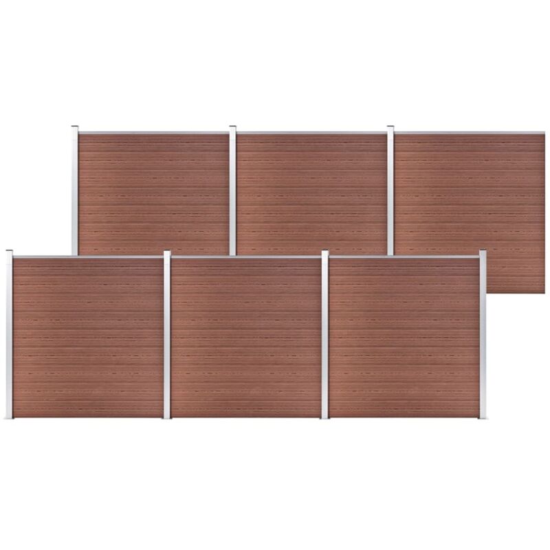 Gartenzaun Wpc 1045x186 Cm Braun Vidaxl