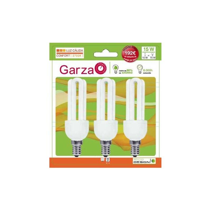 

Pack de 5 400128 - Bombilla de ahorro formato stick T3, 15 W - Garza