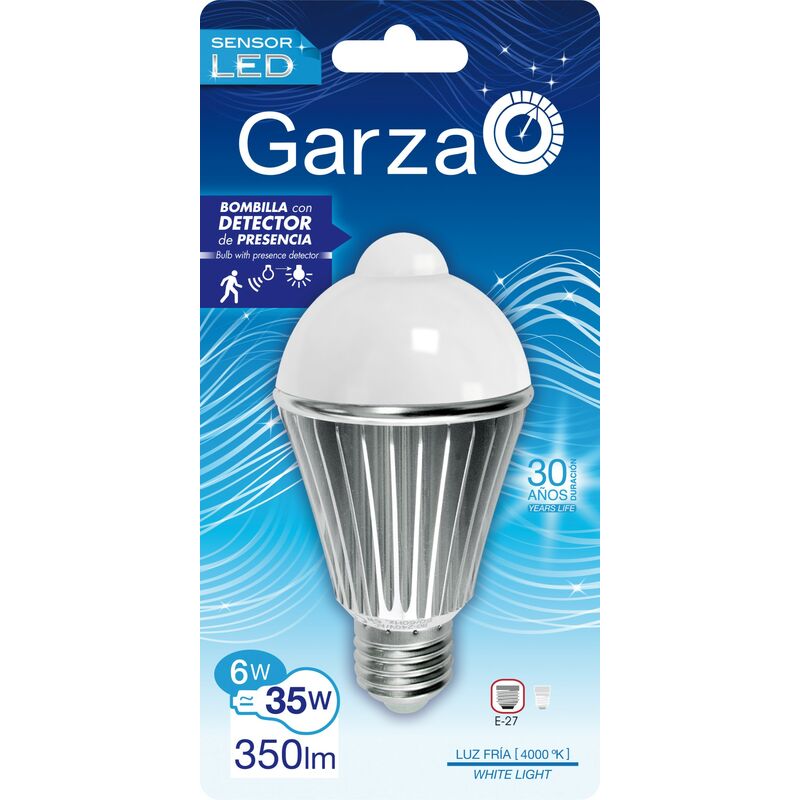 

Garza 400730 - Bombilla LED standard con sensor, 6 W