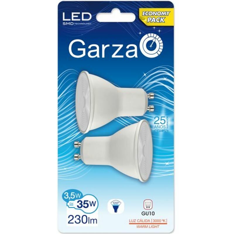 

400763 - Pack de 2 bombillas LED reflectoras, GU10, 35 W - Garza