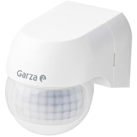 Garza 430068 power-detector di movimento a infrarossi da parete Mini, speciale per esterni, angolo di rilevamento 180 °, colore, bianco