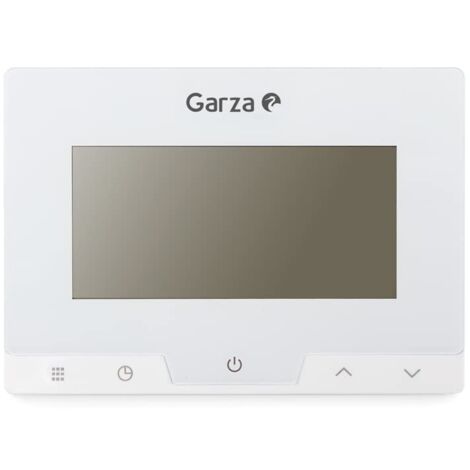 Garza Cronotermostato digitale programmabile per caldaia e riscaldamento, Cronotermostato touch controller di temperatura., Bianco, 20 x 80 x 120 millimetri