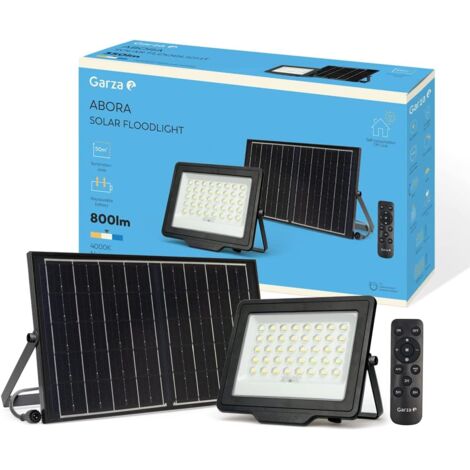 Garza Foco exterior led solar abora 800lm 4000k Luz día