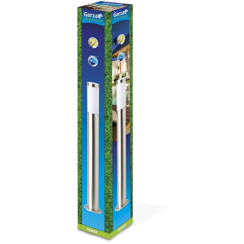 

Garza Lighting Outdoor - Aplique Columna TOWER de Pie de Exterior y Jardín, Protección contra el Agua y el Polvo IP44, Casquillo E27, Compatible con