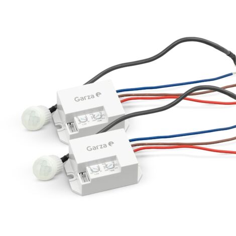 Garza Pack 2 Rilevatore di movimento a infrarossi integrabile, con angolo di rilevamento di 360º