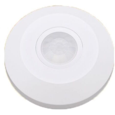 Garza Power - Detector de Movimiento Infrarrojos SLIM de Techo, sistema de Superficie, ángulo de Detección 360º, color Blanco