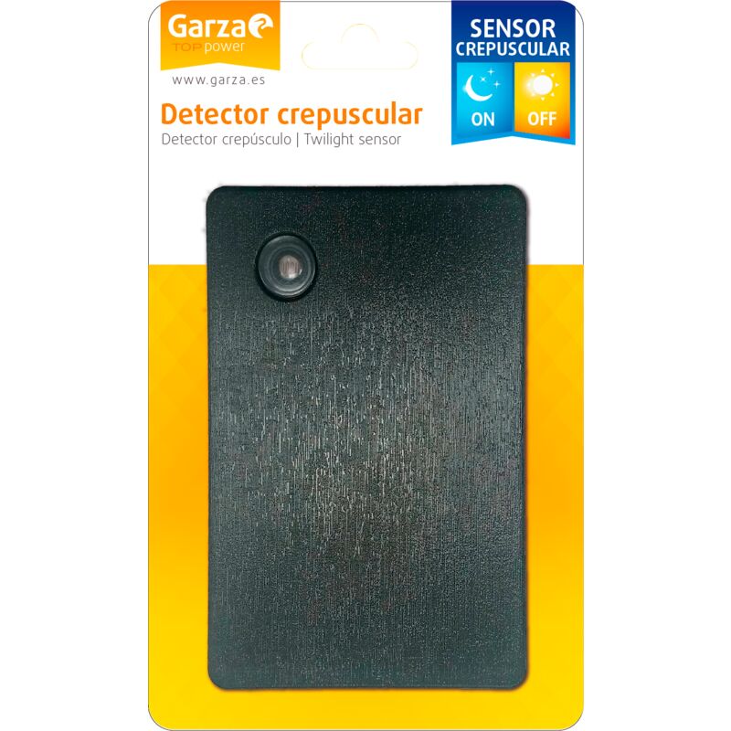 

Garza Power - Detector sensor de crepuscular para exterior, color Negro