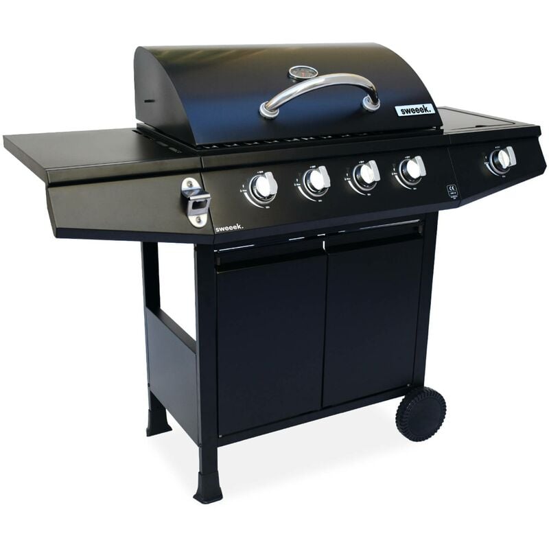 5-burner gas barbecue with 1 side burner, Treville 4, 125x43.5x103 cm