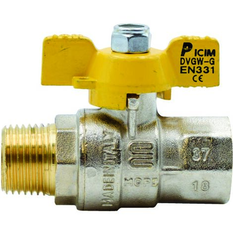 Gas-Kugelhahn mit vollem Anschluss 3/4 "mf d20