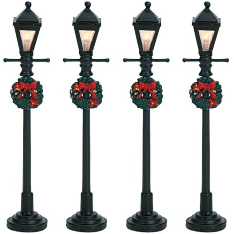 Gas Lantern Street Lamp, Set Of 4 - Lemax cod 64498