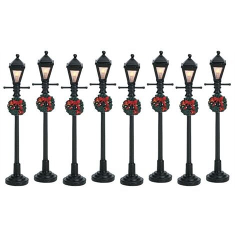 LEMAX Gas Lantern Street Lamp Set of 8 B/O 4.5V Cód. 64500