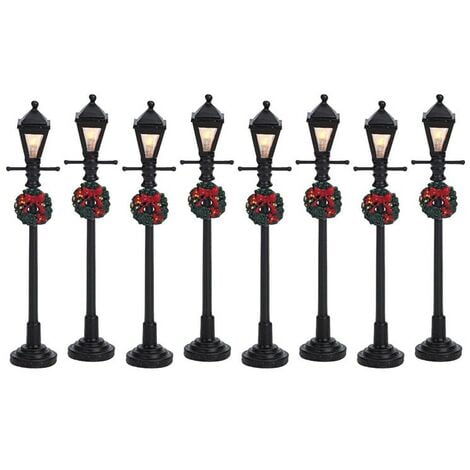 LEMAX Gas Lantern Street Lamp Set of 8 B/O 4.5V Réf. 64500