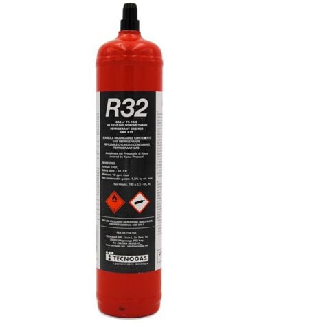 TECNOGAS S.R.L. Gas R32 - Ricaricabile - 0,78 kg (ATTENZIONE: prodotto acquistabile solo dai possessori di patentino F-Gas) per condizionatori e climatizzatori 00000011254