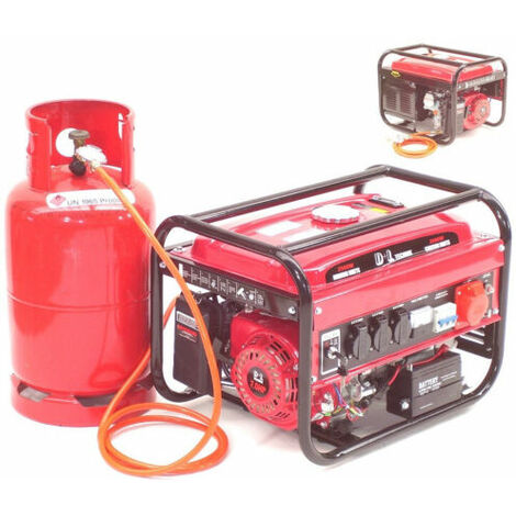 Gas- u. Benzin-Generator Stromerzeuger 2800 LPG Stromaggregat E-Start 06290