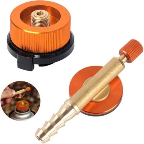 Gasadapter, Gasflaschenadapter, Restgasrückgewinnungssystem, mit Abgasfunktion, beständig gegen hohe und niedrige Temperaturen, ideal für Camping und Picknicks.