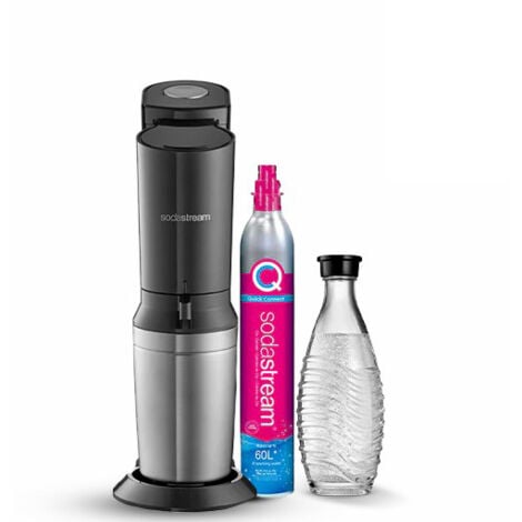 Gasatore Sodastream Crystal black con bottiglia in vetro