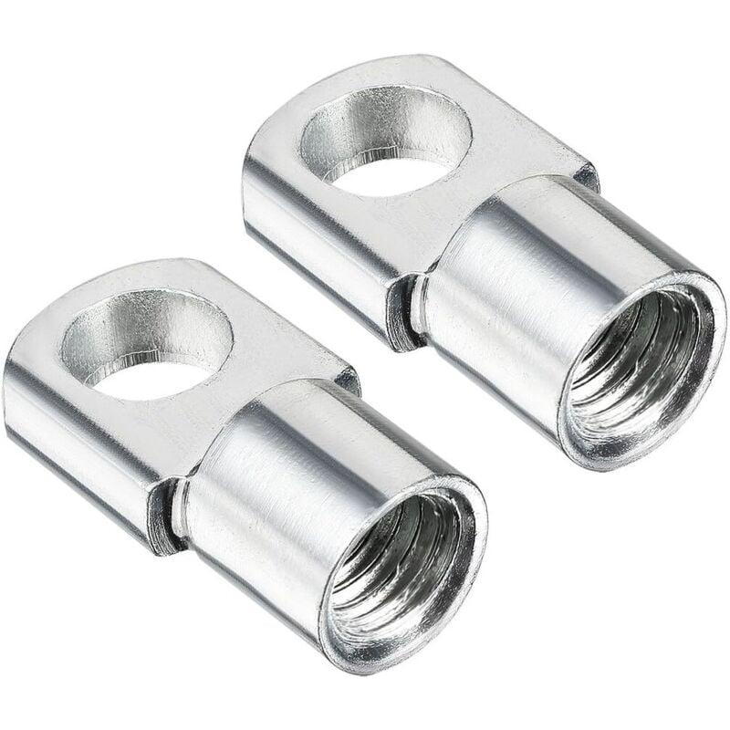 Image of Sjqka - Gasfeder Endkappe M8 Innengewinde 8 mm Lochdurchmesser A3 Stahl silber 2 Stück