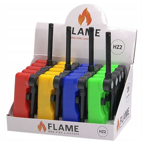 Gasfeuerzeug mit Drehflamme für Kerzen und Grablichter, 19 cm HZ2