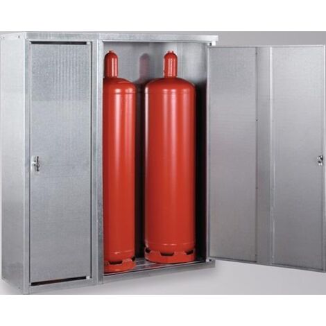 Gasflaschenschrank B1320xT400xH1435mm verz.LACONT