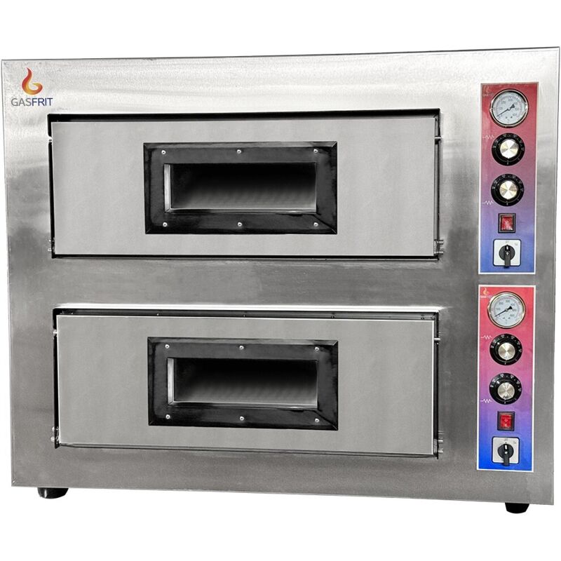 Gasfrit – Horno de pizza a electrico, 2 cámara, 8 pizzas Ø 33 cm, temperatura máxima 500 °C