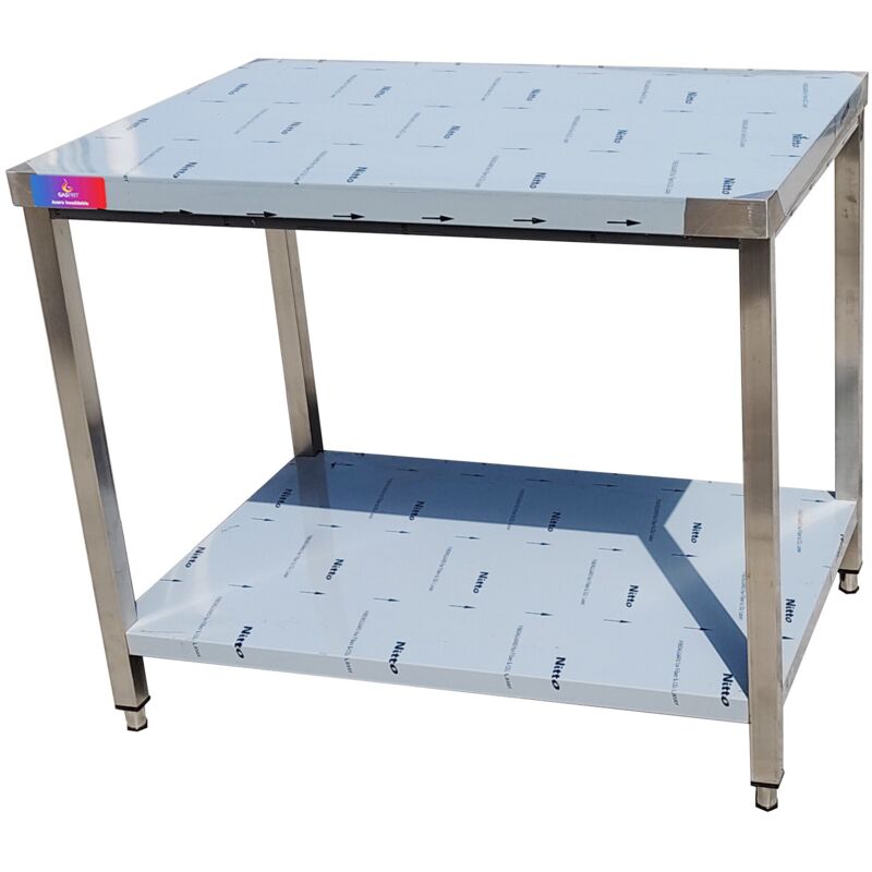 Gasfrit- Mesa de trabajo de acero inoxidable industrial central 1000 x 600 x 850 mm