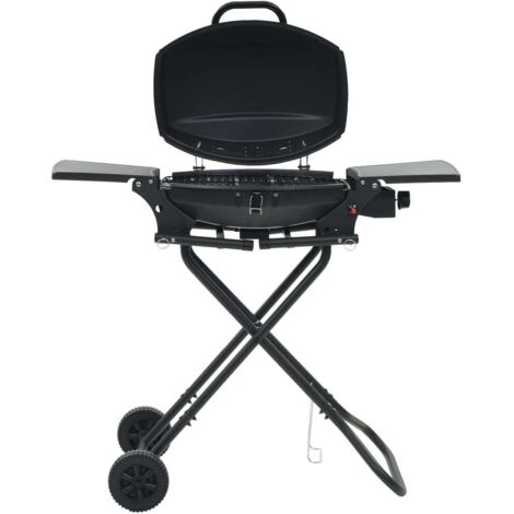 Gasgrill Tragbar mit Kochzone Schwarz vidaXL