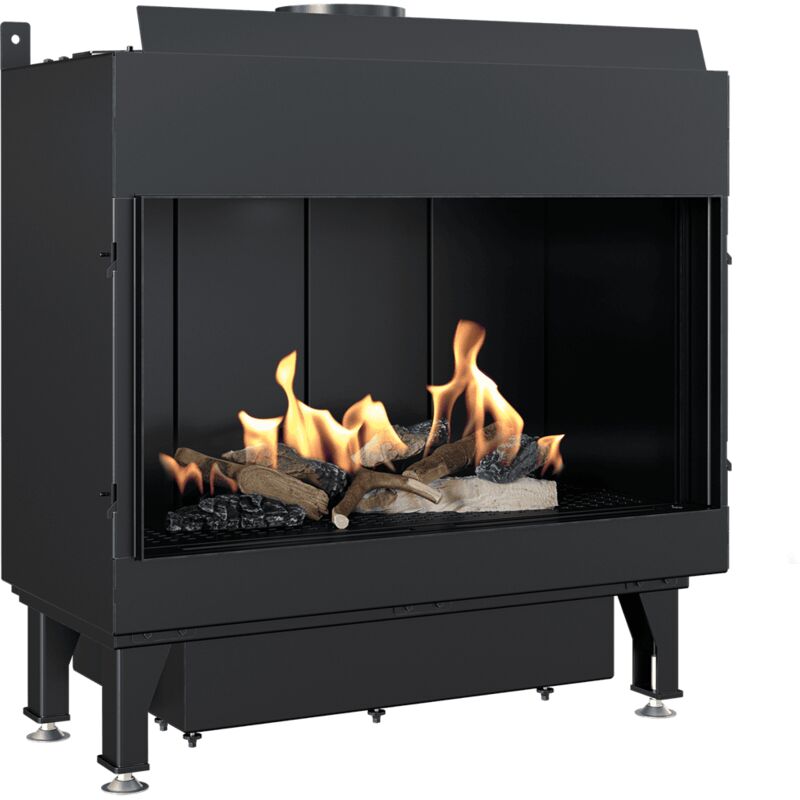 Gaskamin Kratki Leo 70 Vorderseite Erdgas 100 150 7,3 Kw Manuelle S...