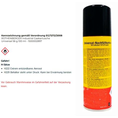 Gaskartusche Univ.56g 100 ml